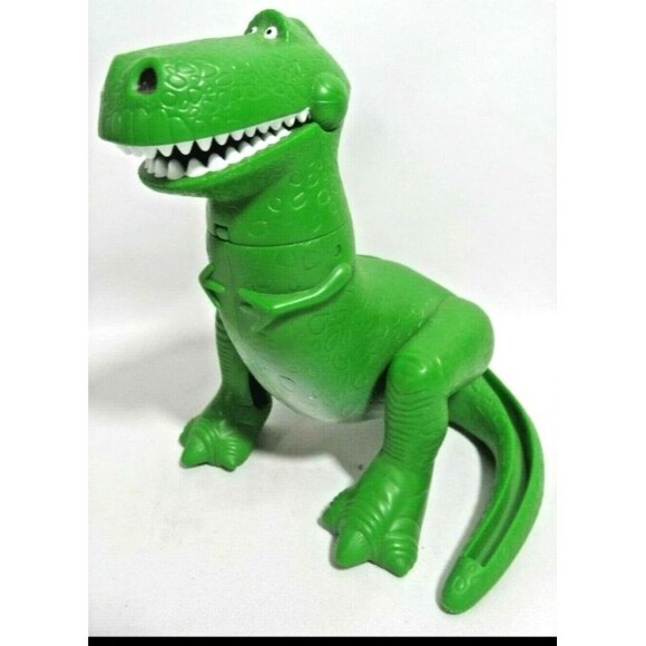 McDonald's Disney Toy Story Dinosaur Rex Candy Dispenser Green 6" 1999 Toy Gift - Picture 1 of 5